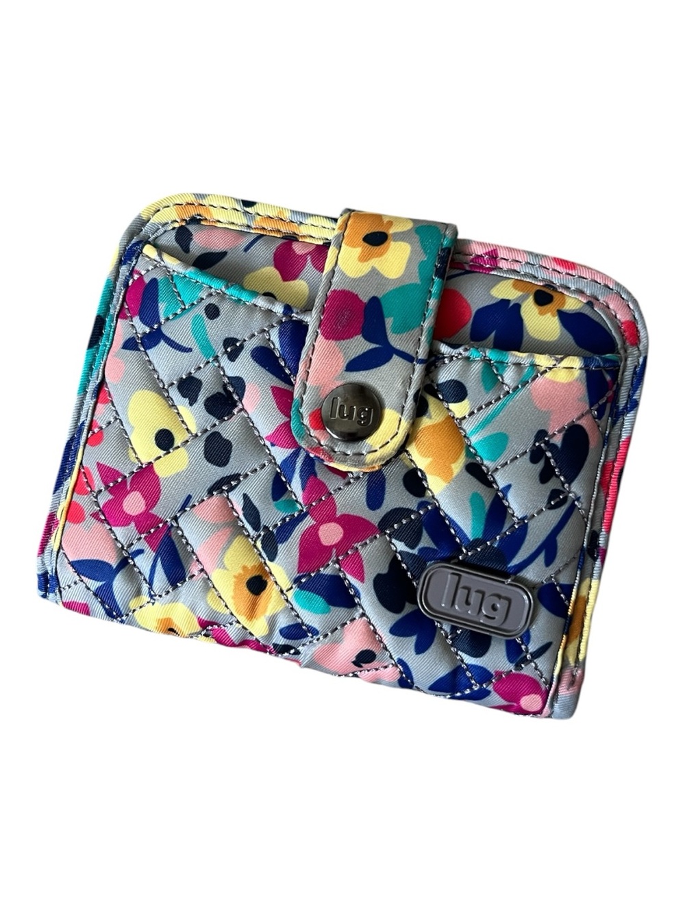 Lug Minuet RFID Quilted Floral Snap Wallet in Wildflower design